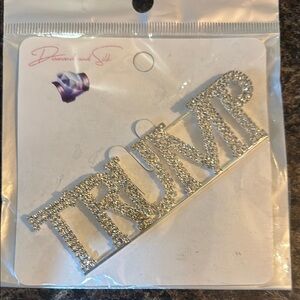 Trump Rhinestone Brooch